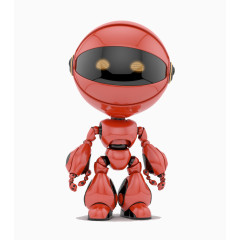 红色机器人矢量