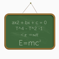 卡通矩形绿色质感黑板