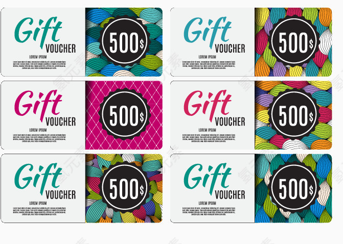 绚丽色块卡片背景矢量素材