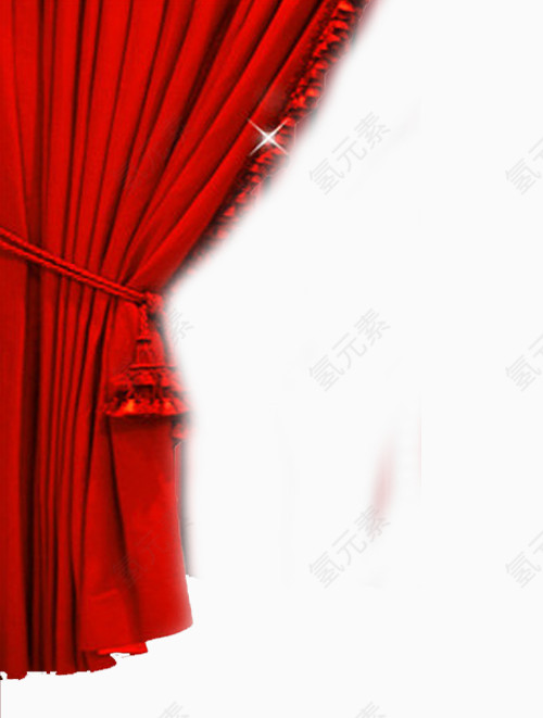 红色新年晚会幕布装饰