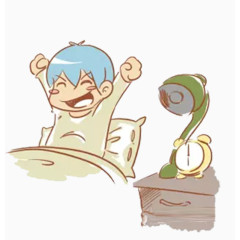 睡了一个好觉的男生