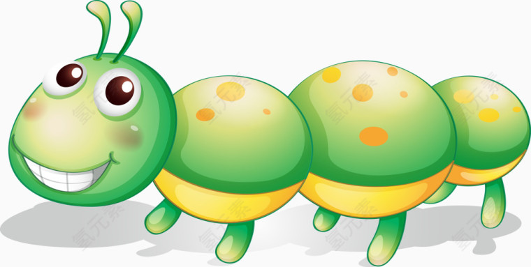 卡通毛毛虫矢量图