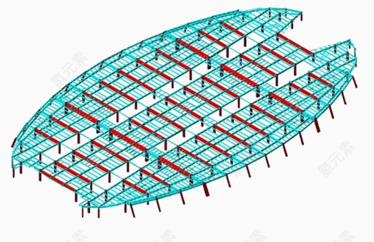 蓝色钢结构建筑