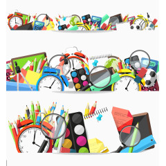 学校用品卡通背景