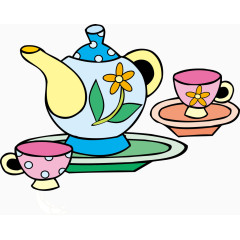 茶壶和茶盅托盘