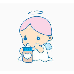 可爱宝宝喝奶图片素材