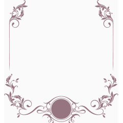 淡雅卷草纹边框信笺设计矢量素材