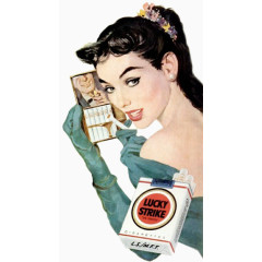 香烟海报抽烟女子