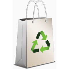 绿色循环三角购物袋