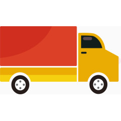 红色货箱运输车