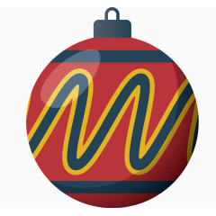 个性定制球形红色曲线花纹葫芦灯