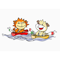 动物们划船比赛