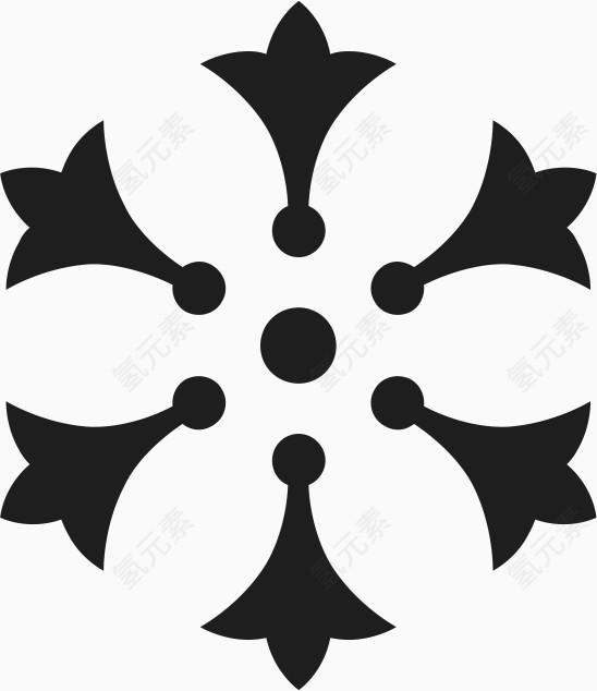 角花底纹花型对称平面图形