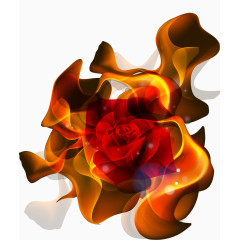 炫酷矢量红色玫瑰花