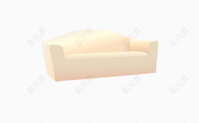 矢量3D粉色双人沙发