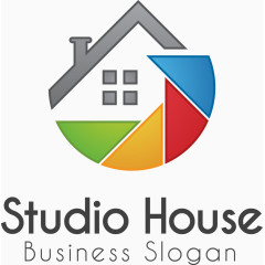 可爱家居家具矢量logo设计