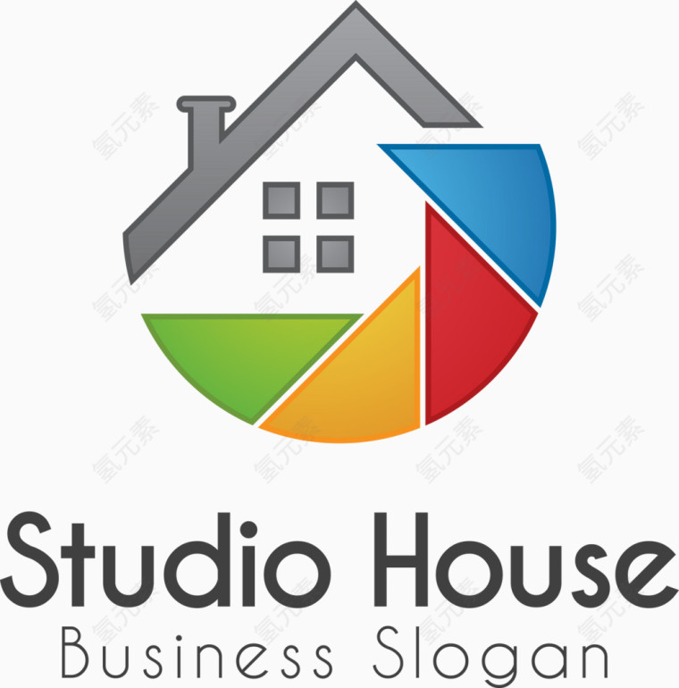 可爱家居家具矢量logo设计