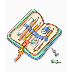 矢量文具袋素材
