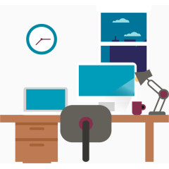 家中书房办公桌