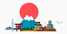 h5素材日本旅游季元素