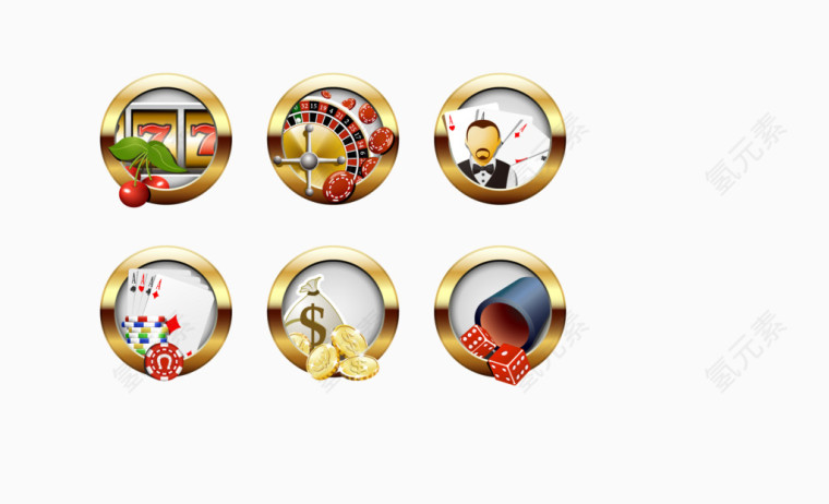 赌博钱金币矢量图.模板下载