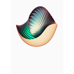 创意新颖的圆圈重叠海螺