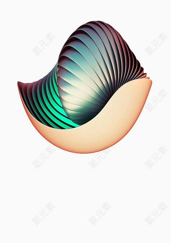 创意新颖的圆圈重叠海螺