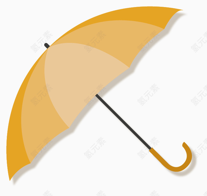 矢量扁平雨伞