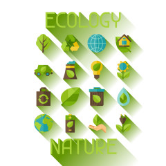 绿色环保矢量图标