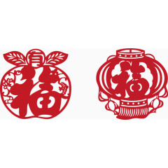 新年素材创意灯笼福有福