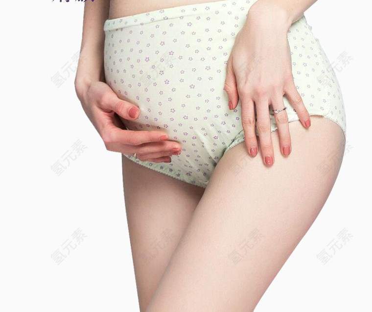 女怀孕托腹