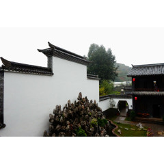 徽派建筑马头墙装饰设计免抠素材