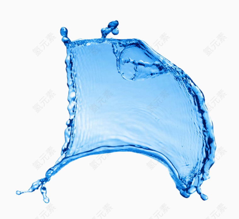蓝色动感水花水纹