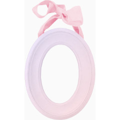 粉色彩带装饰镜框