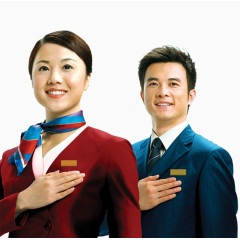 自信微笑男女客服