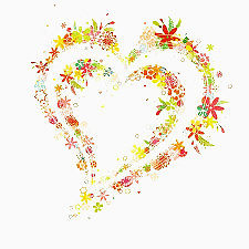 花朵装饰爱心