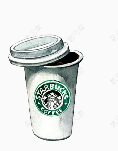 手绘星巴克杯子