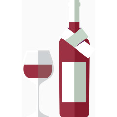 平面红酒矢量图