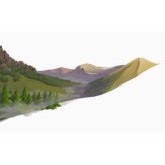 矢量插画山峰素材