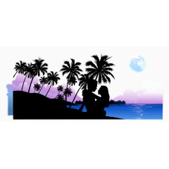 情侣海边素材