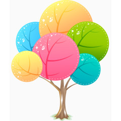 春天绿树矢量素材