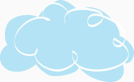 浅蓝色云朵装饰图案