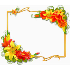 彩色花纹装饰边框