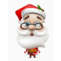 带眼镜的圣诞老人