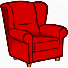 矢量红色沙发