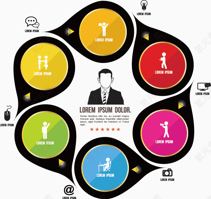 抽象炫彩几何圆环对话框