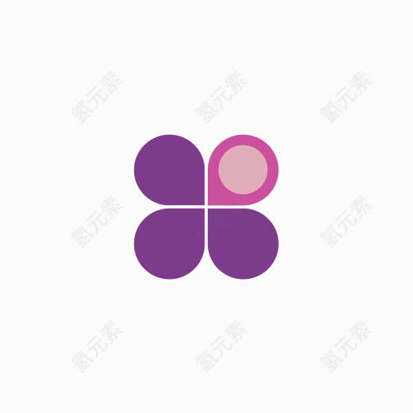 四叶草抽象logo
