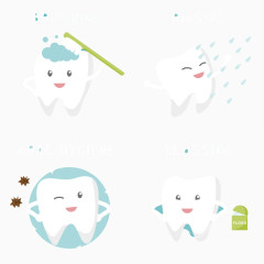 矢量清洁牙齿