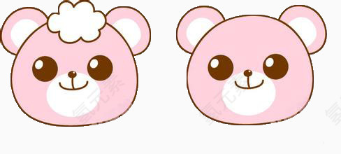 小可爱粉色熊猫头