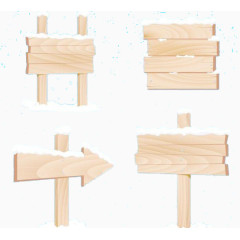 雪景中的指标箭头矢量素材